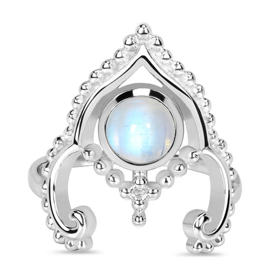 Moonstone Silver Cordelia's Crown Ring
