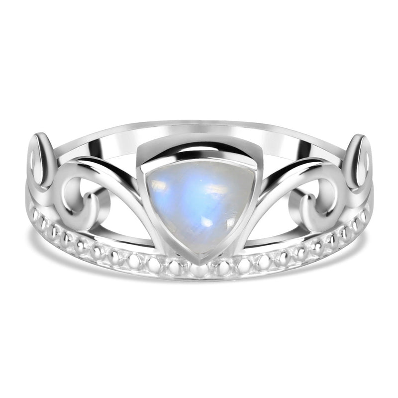 Moonstone Silver Callisto Crown Ring