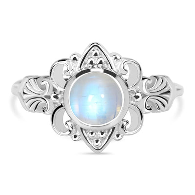 Moonstone Silver Celestia Ring