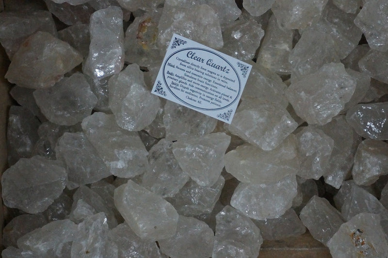 Clear Quartz Crystal Rough Chunk Natural Mineral - 4 to 8cm