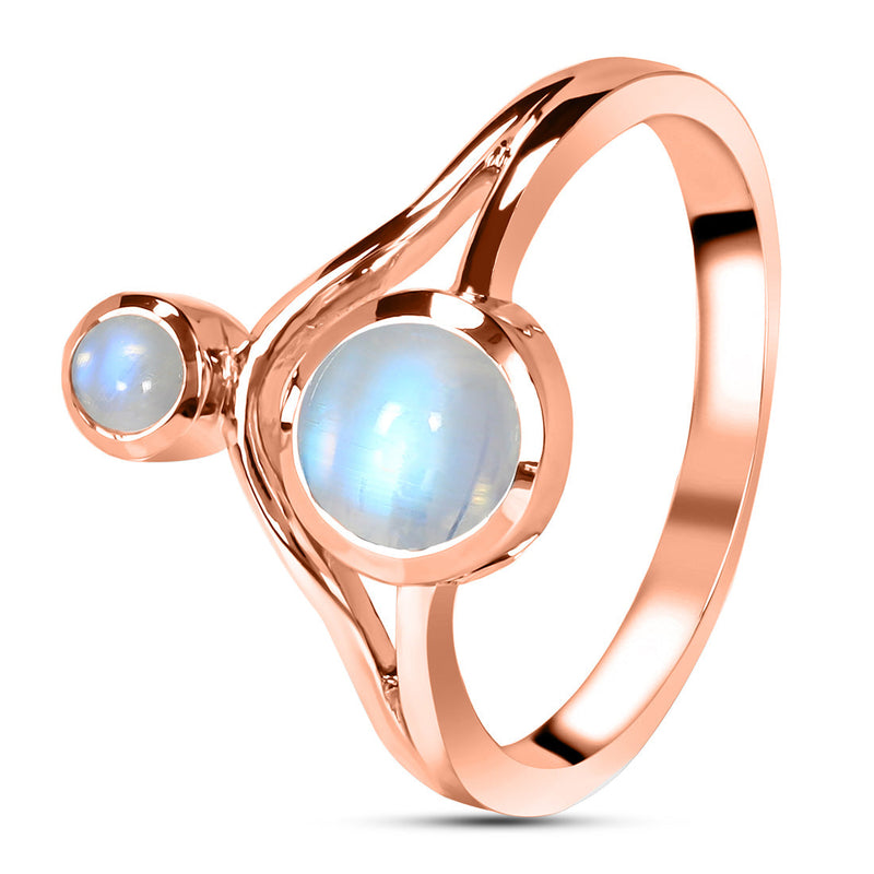 Moonstone Rose Gold Dior Ring
