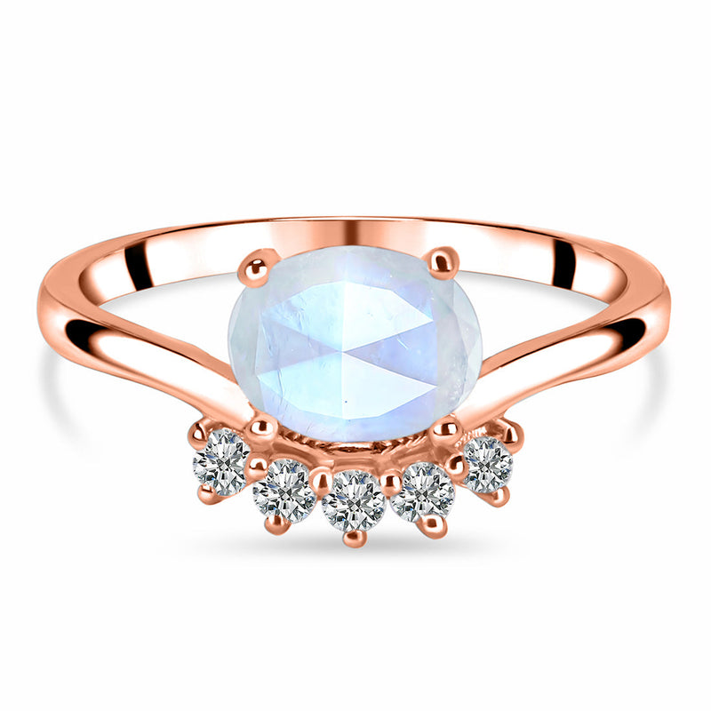 Moonstone Rose Gold Elizabeth Ring