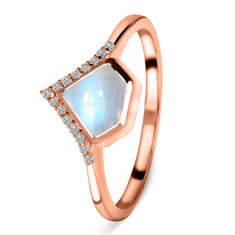 Moonstone Rose Gold Virginia Ring