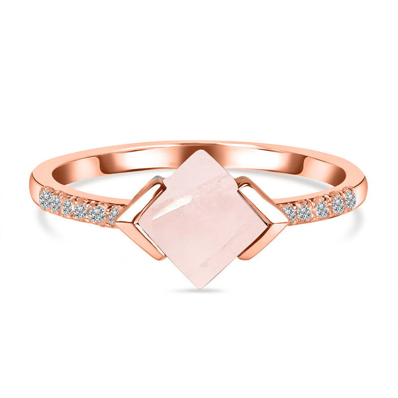 Rose Quartz Rose Gold Mabel Ring