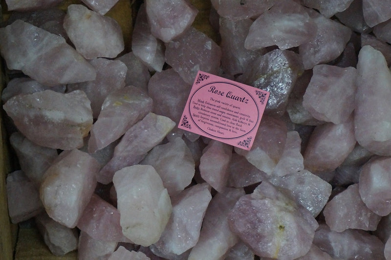 Rose Quartz Crystal Rough Chunk Natural Mineral - 4 to 8cm
