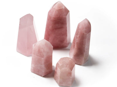 Rose Quartz Generator Single Point Cut and Polished From Brazil