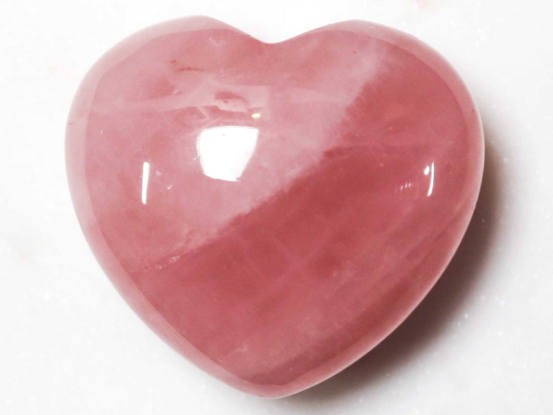 Rose Quartz Crystal Heart Cut and Polished Mineral
