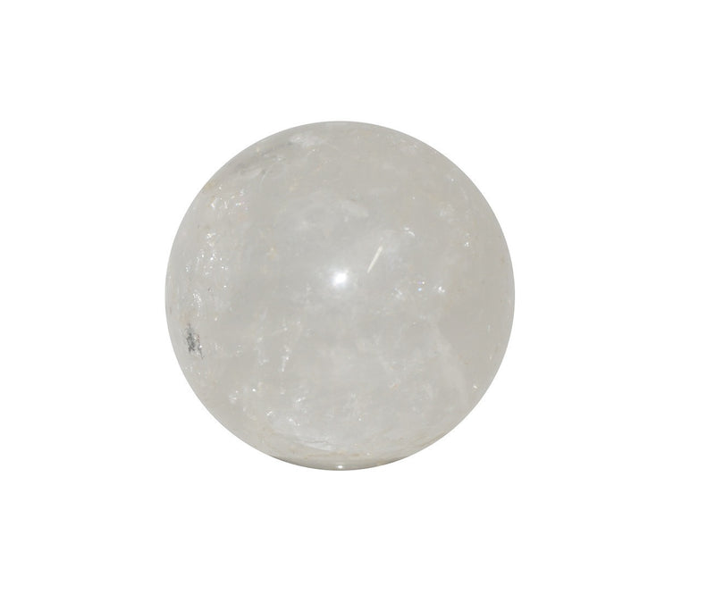 Clear Quartz Crystal Sphere Cut and Polished Mineral - 40mm Diameter