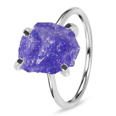 Tanzanite Silver Ruvida Ring