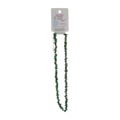 Transvaal Jade Crystal Chip Horoscope Necklace - Star Sign Taurus